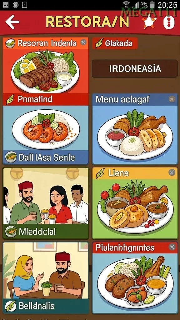 Cuplikan layar menu unduhan mega111 untuk perangkat Android